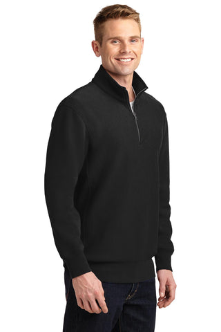 Sport-Tek Super Heavyweight 1/4-Zip Pullover Sweatshirt (Black)