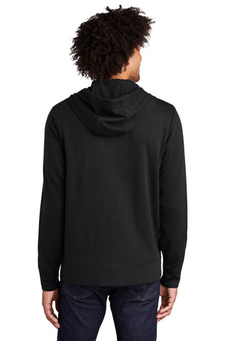 Sport-Tek PosiCharge Tri-Blend Wicking Fleece Full-Zip Hooded Jacket (Black Triad Solid)