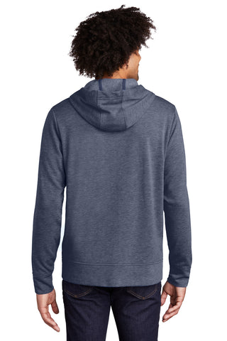 Sport-Tek PosiCharge Tri-Blend Wicking Fleece Full-Zip Hooded Jacket (True Navy Heather)