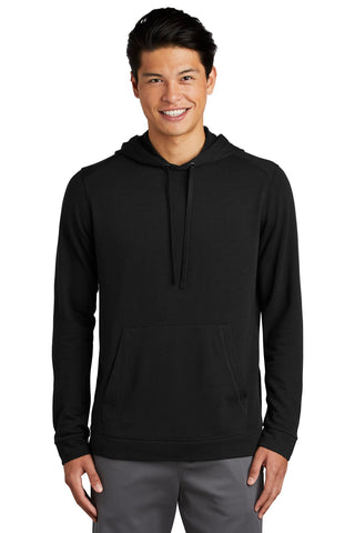 Sport-Tek PosiCharge Tri-Blend Wicking Fleece Hooded Pullover (Black Triad Solid)