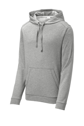 Sport-Tek PosiCharge Tri-Blend Wicking Fleece Hooded Pullover (Light Grey Heather)