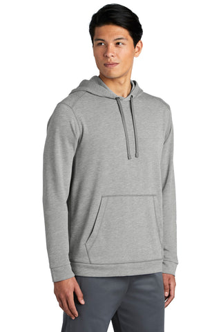 Sport-Tek PosiCharge Tri-Blend Wicking Fleece Hooded Pullover (Light Grey Heather)