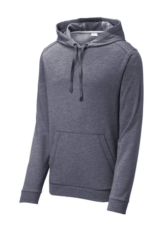 Sport-Tek PosiCharge Tri-Blend Wicking Fleece Hooded Pullover (True Navy Heather)