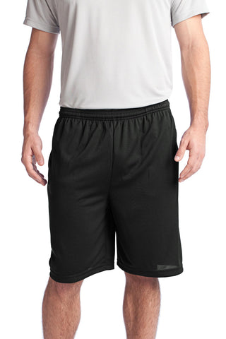 Sport-Tek PosiCharge Tough Mesh Pocket Short (Black)