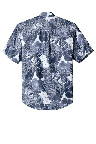 Tommy Bahama Coconut Point Playa Flora Short Sleeve Shirt (Blue Note)