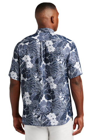 Tommy Bahama Coconut Point Playa Flora Short Sleeve Shirt (Blue Note)