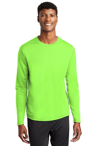 Sport-Tek PosiCharge RacerMesh Long Sleeve Tee (Neon Green)