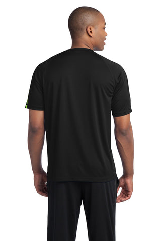 Sport-Tek Colorblock PosiCharge Competitor Tee (Black/ Lime Shock)