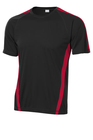 Sport-Tek Colorblock PosiCharge Competitor Tee (Black/ True Red)