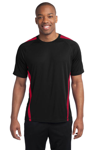 Sport-Tek Colorblock PosiCharge Competitor Tee (Black/ True Red)