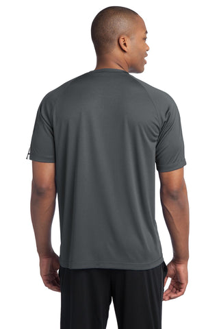 Sport-Tek Colorblock PosiCharge Competitor Tee (Iron Grey/ White)