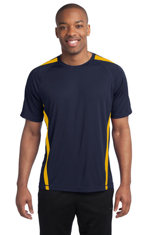 Sport-Tek Colorblock PosiCharge Competitor Tee (True Navy/ Gold)