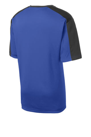 Sport-Tek PosiCharge Competitor Sleeve-Blocked Tee (True Royal/ Black)