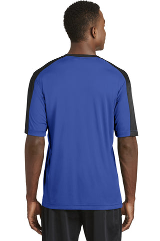 Sport-Tek PosiCharge Competitor Sleeve-Blocked Tee (True Royal/ Black)