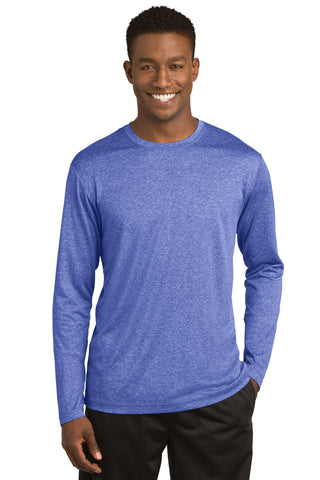 Sport-Tek Long Sleeve Heather Contender Tee (True Royal Heather)