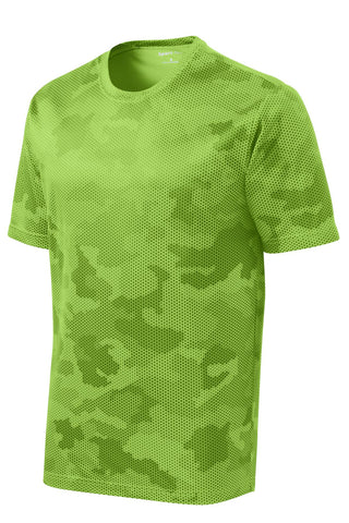 Sport-Tek CamoHex Tee (Lime Shock)