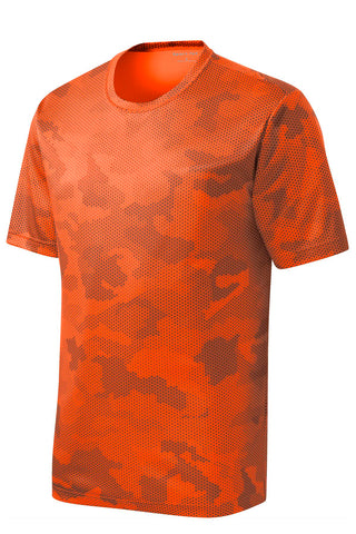 Sport-Tek CamoHex Tee (Neon Orange)