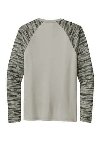 Sport-Tek Drift Camo Colorblock Long Sleeve Tee (Silver)