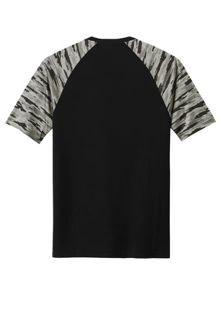 Sport-Tek Drift Camo Colorblock Tee (Black)