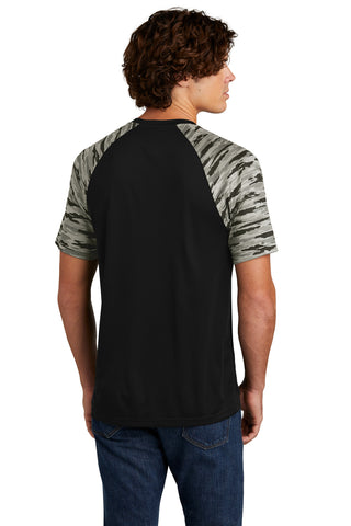 Sport-Tek Drift Camo Colorblock Tee (Black)