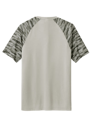 Sport-Tek Drift Camo Colorblock Tee (Silver)