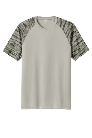 Sport-Tek Drift Camo Colorblock Tee (Silver)