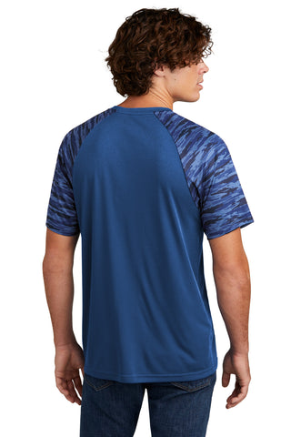 Sport-Tek Drift Camo Colorblock Tee (True Royal)