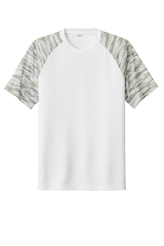 Sport-Tek Drift Camo Colorblock Tee (White)