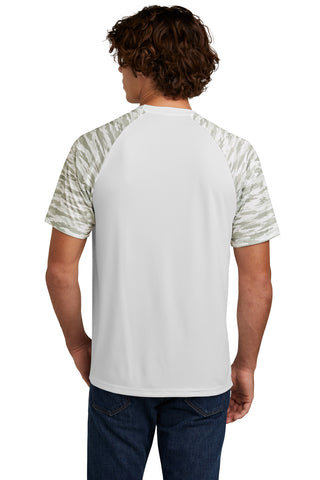 Sport-Tek Drift Camo Colorblock Tee (White)