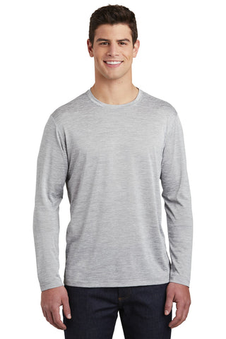 Sport-Tek PosiCharge Long Sleeve Electric Heather Tee (Silver Electric)