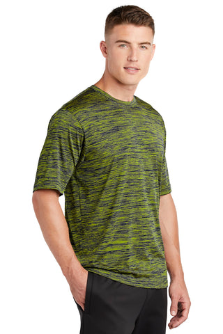 Sport-Tek PosiCharge Electric Heather Tee (Lime Shock-True Navy Electric)