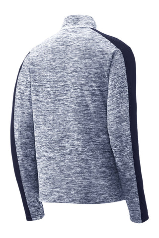 Sport-Tek PosiCharge Electric Heather Colorblock 1/4-Zip Pullover (True Navy Electric/ True Navy)