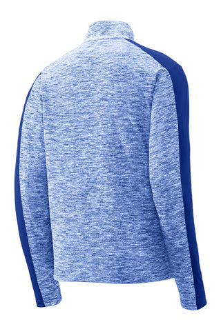 Sport-Tek PosiCharge Electric Heather Colorblock 1/4-Zip Pullover (True Royal Electric/ True Royal)