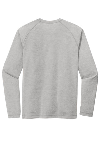 Sport-Tek PosiCharge Long Sleeve Tri-Blend Wicking Raglan Tee (Light Grey Heather)