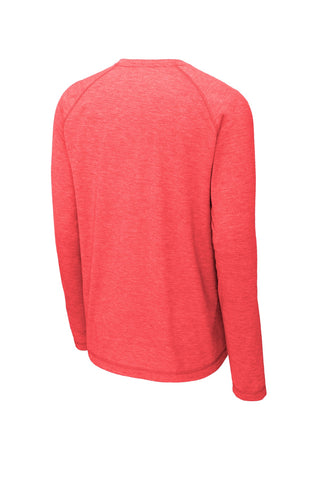 Sport-Tek PosiCharge Long Sleeve Tri-Blend Wicking Raglan Tee (True Red Heather)