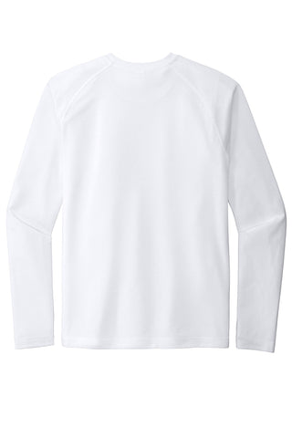 Sport-Tek PosiCharge Long Sleeve Tri-Blend Wicking Raglan Tee (White Triad Solid)