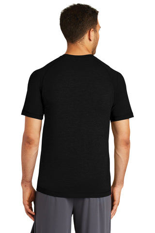 Sport-Tek PosiCharge Tri-Blend Wicking Raglan Tee (Black Triad Solid)