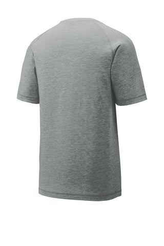 Sport-Tek PosiCharge Tri-Blend Wicking Raglan Tee (Dark Grey Heather)