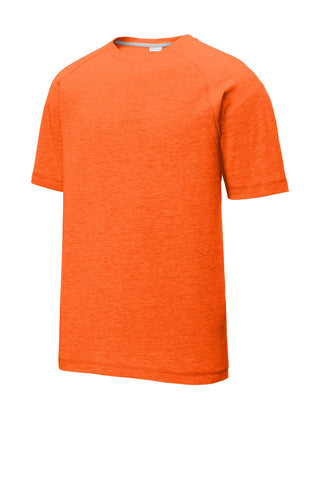 Sport-Tek PosiCharge Tri-Blend Wicking Raglan Tee (Deep Orange Heather)