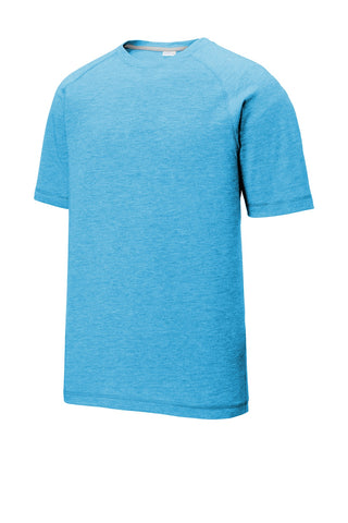 Sport-Tek PosiCharge Tri-Blend Wicking Raglan Tee (Pond Blue Heather)