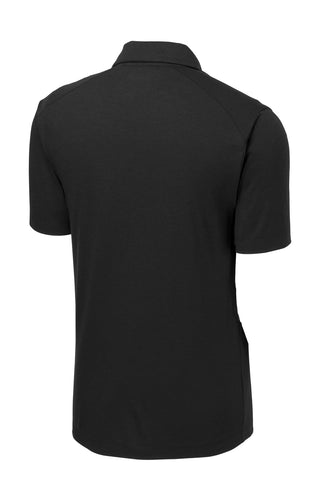 Sport-Tek PosiCharge Tri-Blend Wicking Polo (Black Triad Solid)