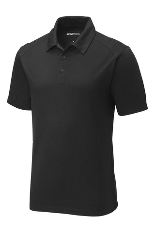 Sport-Tek PosiCharge Tri-Blend Wicking Polo (Black Triad Solid)