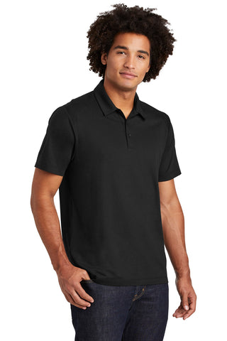 Sport-Tek PosiCharge Tri-Blend Wicking Polo (Black Triad Solid)