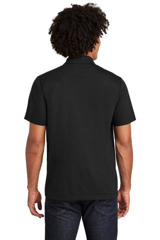 Sport-Tek PosiCharge Tri-Blend Wicking Polo (Black Triad Solid)