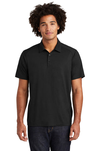 Sport-Tek PosiCharge Tri-Blend Wicking Polo (Black Triad Solid)