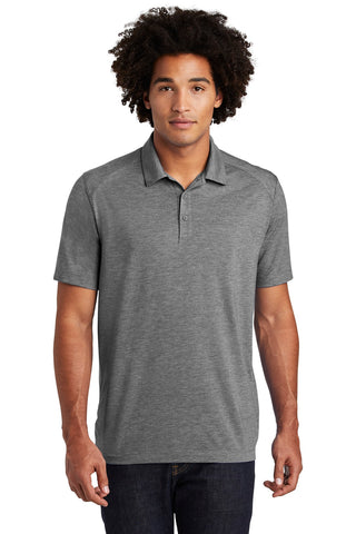 Sport-Tek PosiCharge Tri-Blend Wicking Polo (Dark Grey Heather)