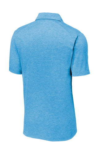 Sport-Tek PosiCharge Tri-Blend Wicking Polo (Pond Blue Heather)