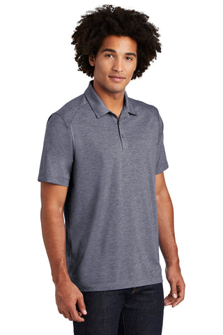 Sport-Tek PosiCharge Tri-Blend Wicking Polo (True Navy Heather)