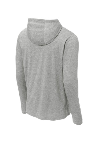 Sport-Tek PosiCharge Tri-Blend Wicking Long Sleeve Hoodie (Light Grey Heather)