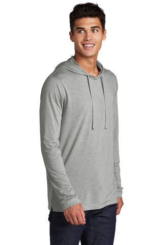 Sport-Tek PosiCharge Tri-Blend Wicking Long Sleeve Hoodie (Light Grey Heather)